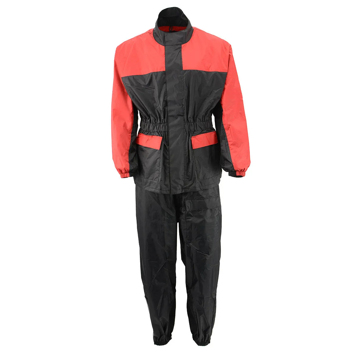 NexGen XS5031 Women's Red and Black Water Proof Rain Suit with Cinch Sides