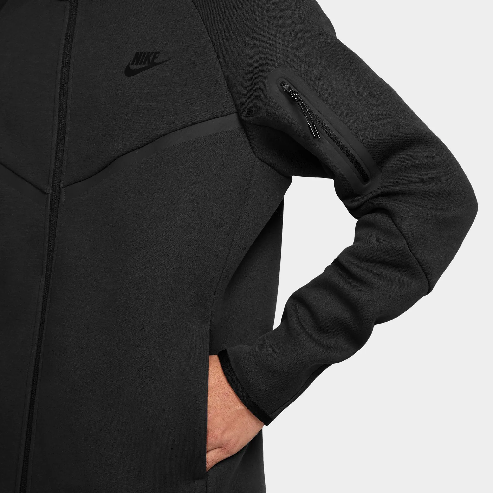 Nike Tech Fleece Full-Zip Windrunner Hoodie Black / Black