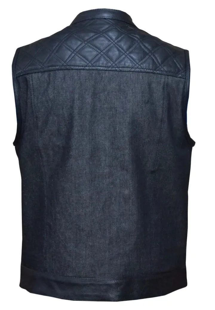 Paisley Denim/Leather Vest 6676.00