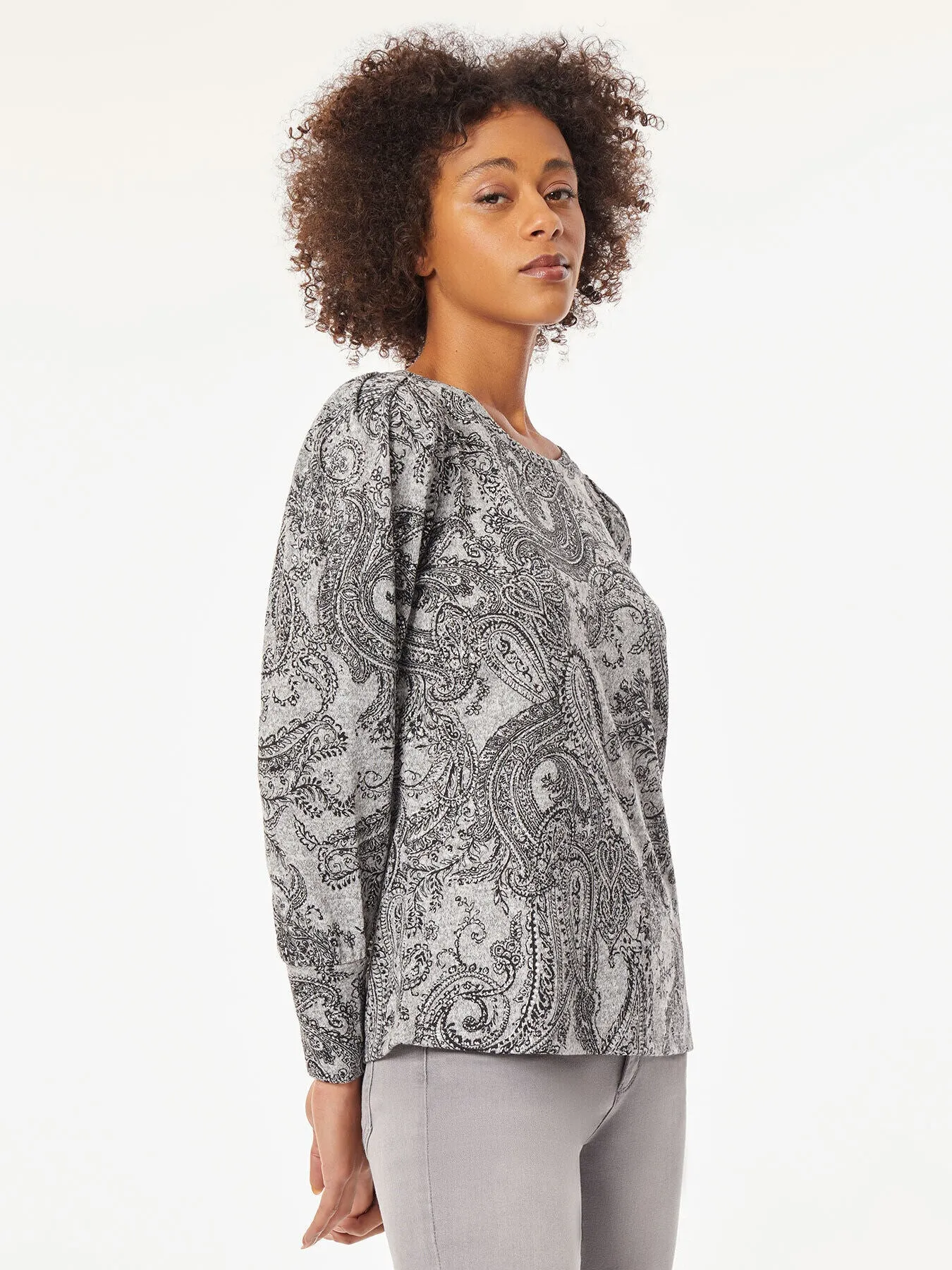 Paisley Puff Sleeve Tunic