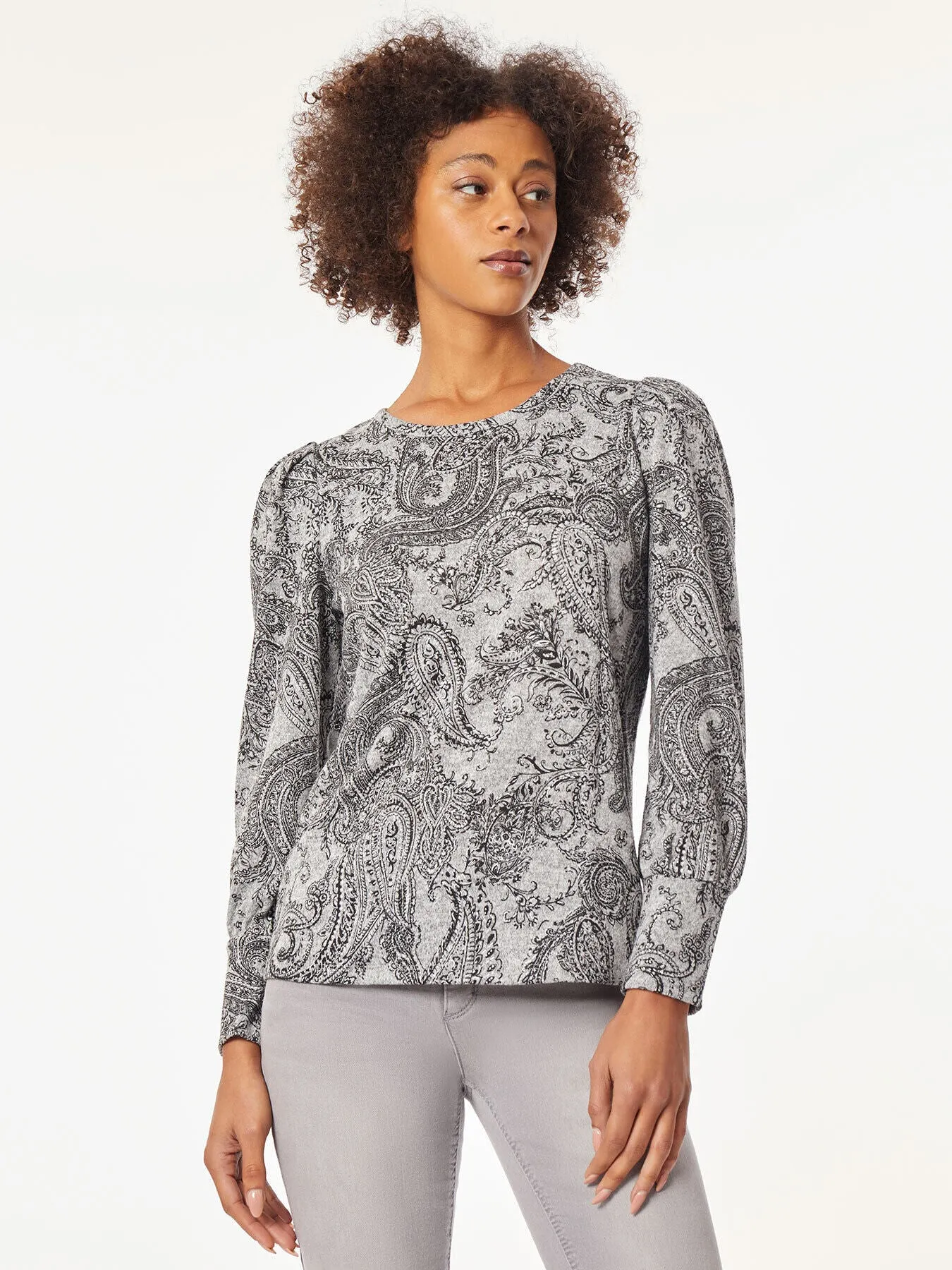 Paisley Puff Sleeve Tunic