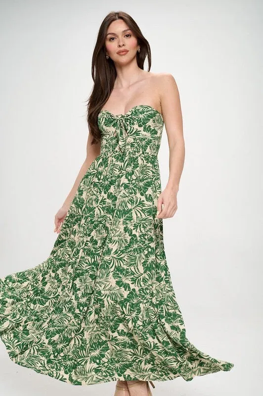 Palm Tube Maxi Dress (2 colors)