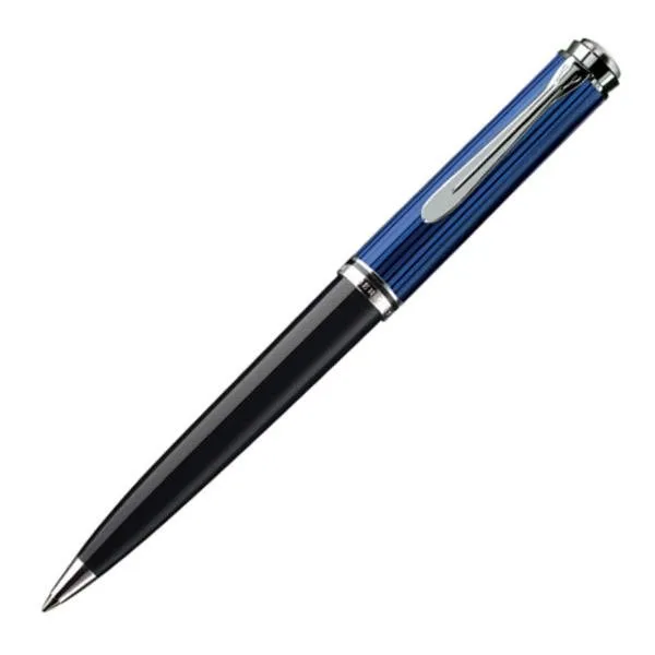 Pelikan Souveran K805 Ball Pen - Blue with Silver Trim