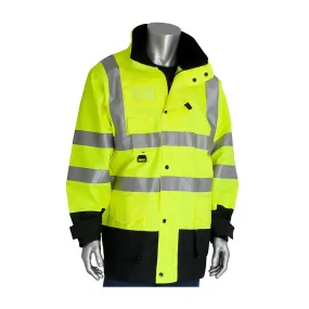 PIP 343-1756-YEL/4X ANSI Type R Class 3 7-in-1 All Conditions Coat with Inner Jacket and Vest Combination