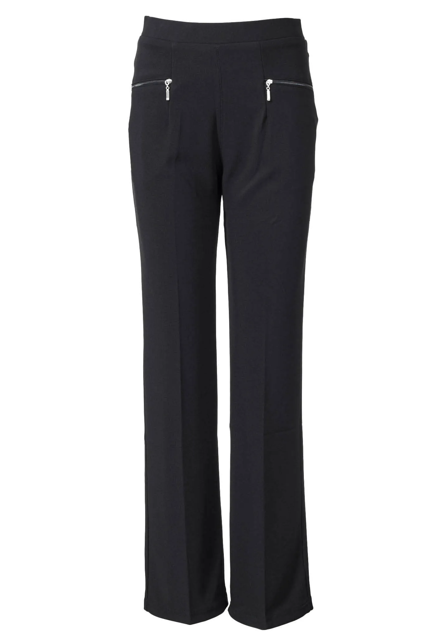 Plain Pants with Zipper Pocket - Black