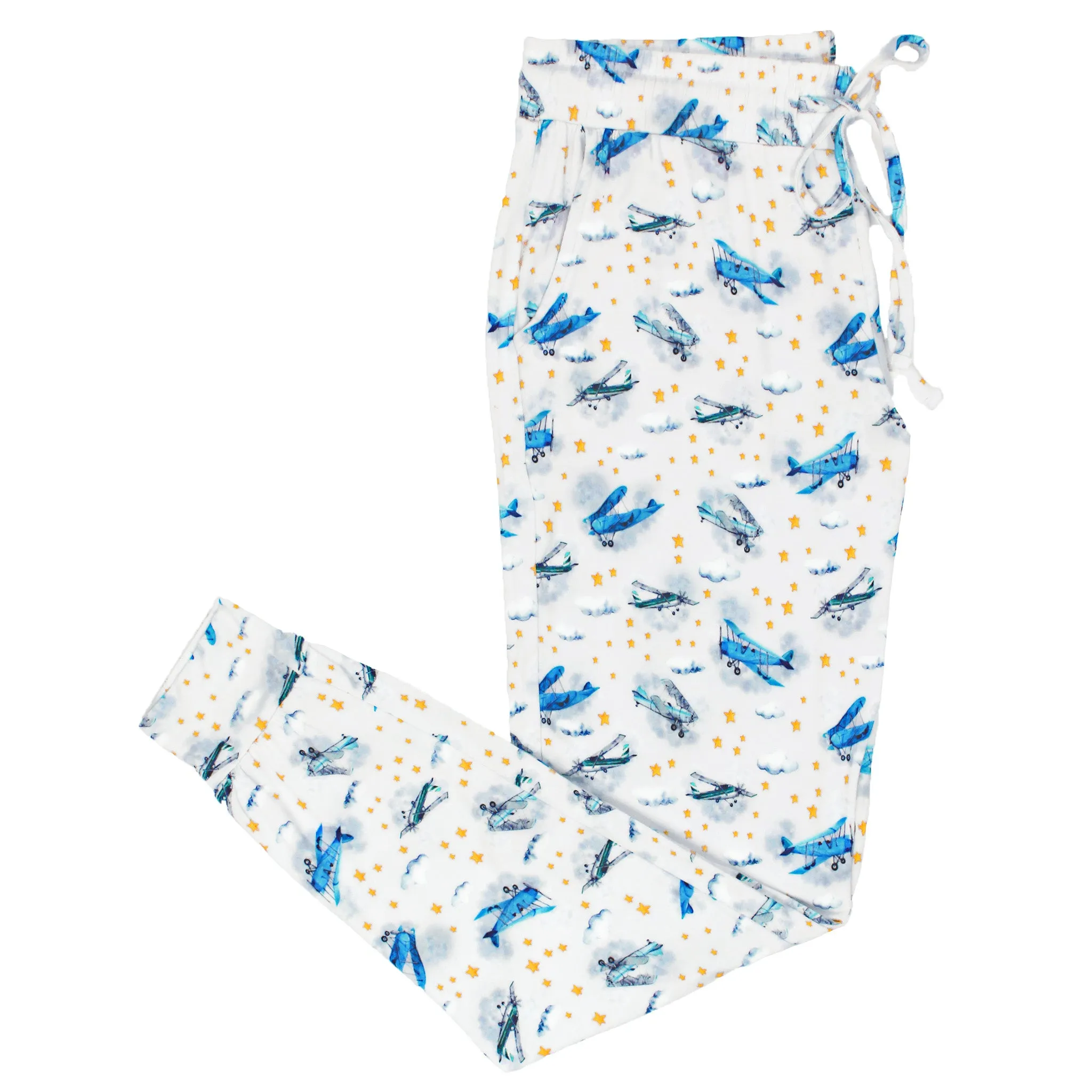 Planes Flying on Cloud 9 Women's Jogger Style PJ Pants