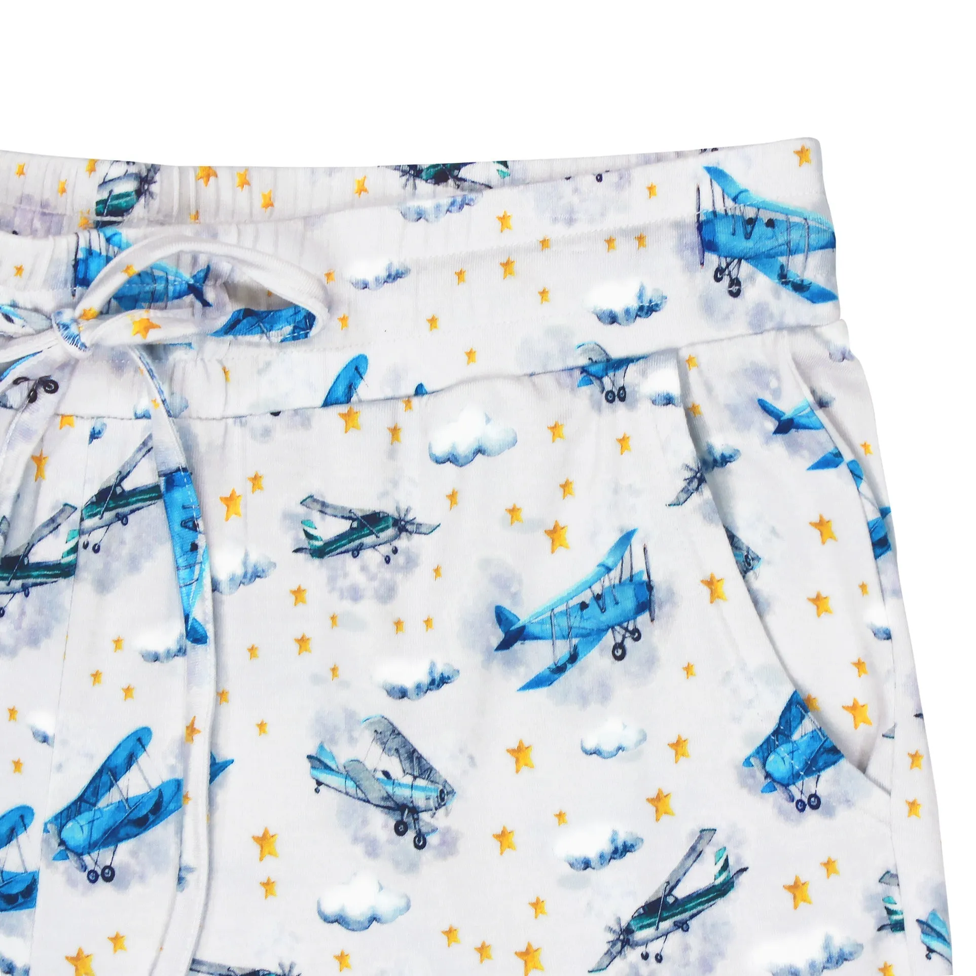 Planes Flying on Cloud 9 Women's Jogger Style PJ Pants