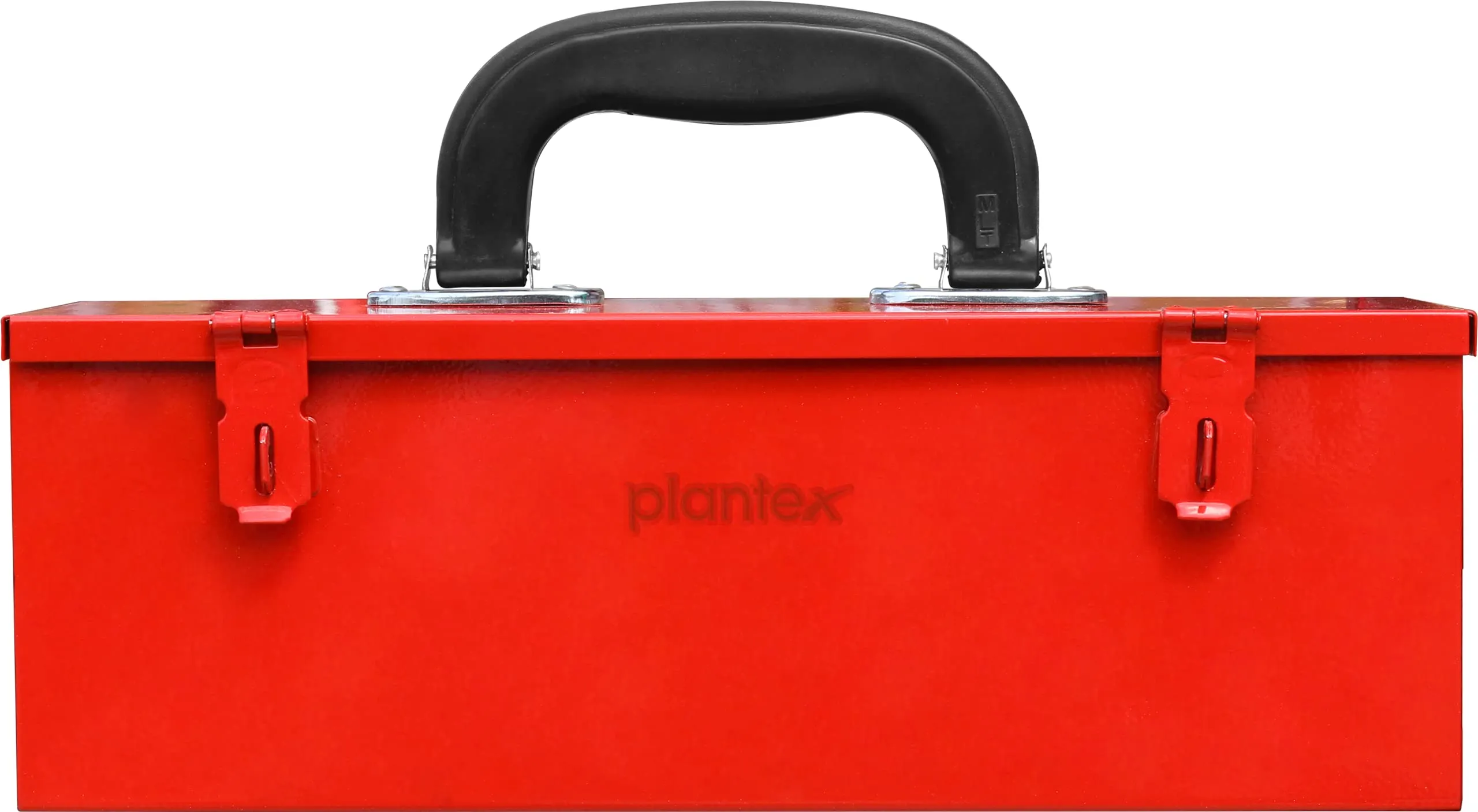 Plantex 12-inch Metal Tool Box for Tools/Tool Box for Home Use/Tool Box Empty/DIY Repair ToolBox (Red)