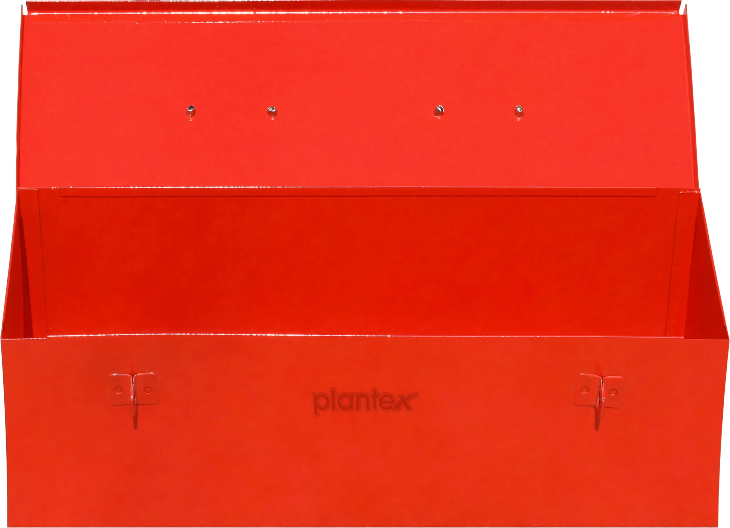 Plantex 12-inch Metal Tool Box for Tools/Tool Box for Home Use/Tool Box Empty/DIY Repair ToolBox (Red)