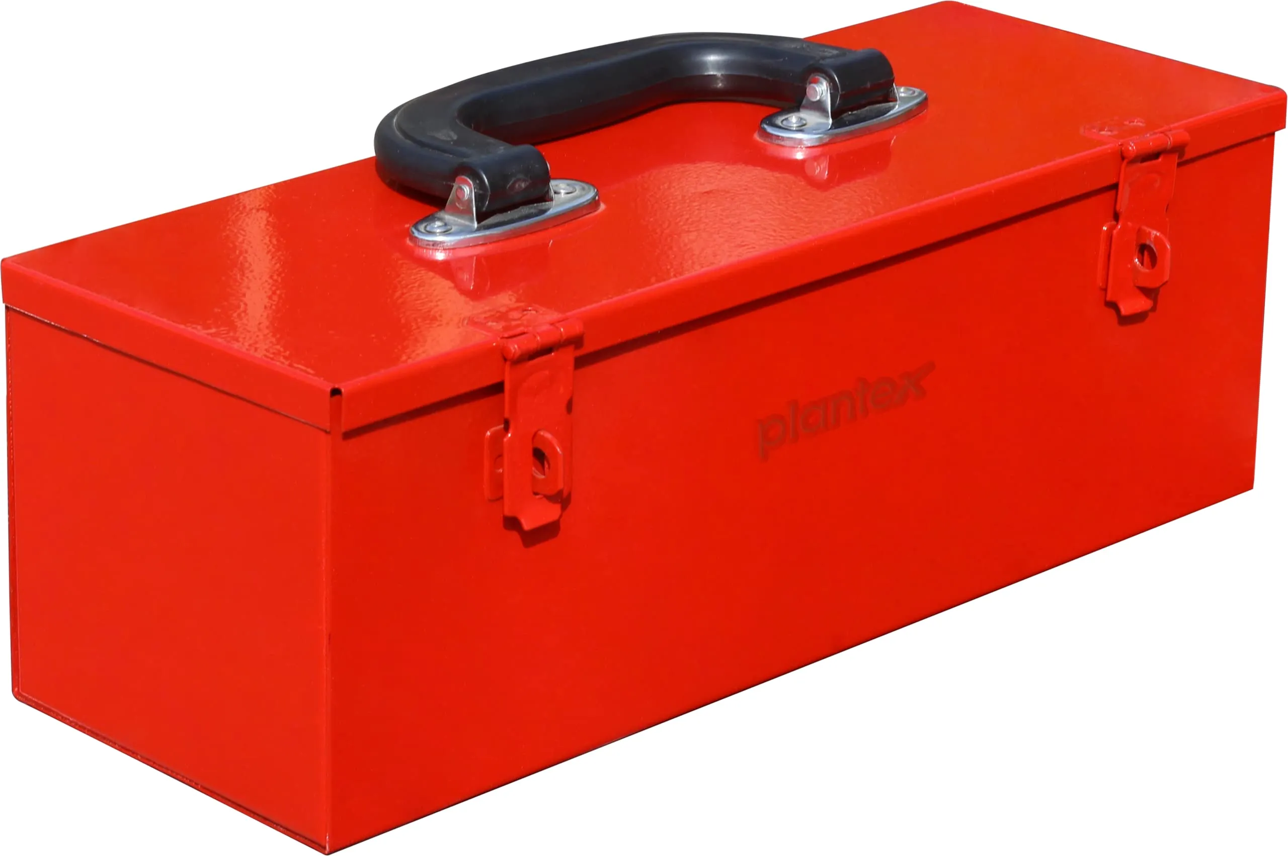 Plantex 12-inch Metal Tool Box for Tools/Tool Box for Home Use/Tool Box Empty/DIY Repair ToolBox (Red)