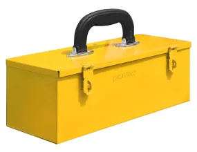 Plantex 12-inch Metal Tool Box for Tool/Tool Kit Box for Home and Garage/Tool Box Without Tools/DIY Repair Tools Box (Yellow)