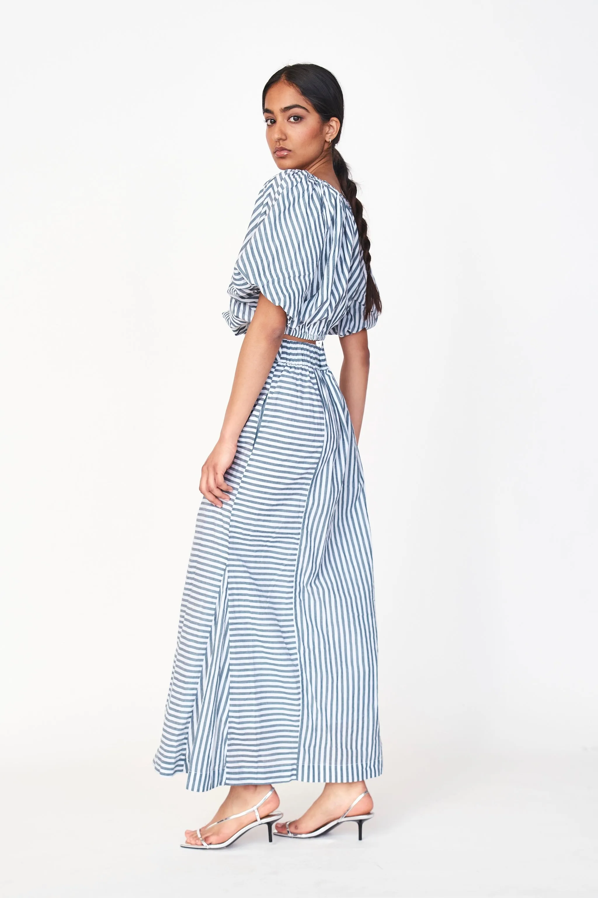 Praiano Skirt in Ocean Stripe