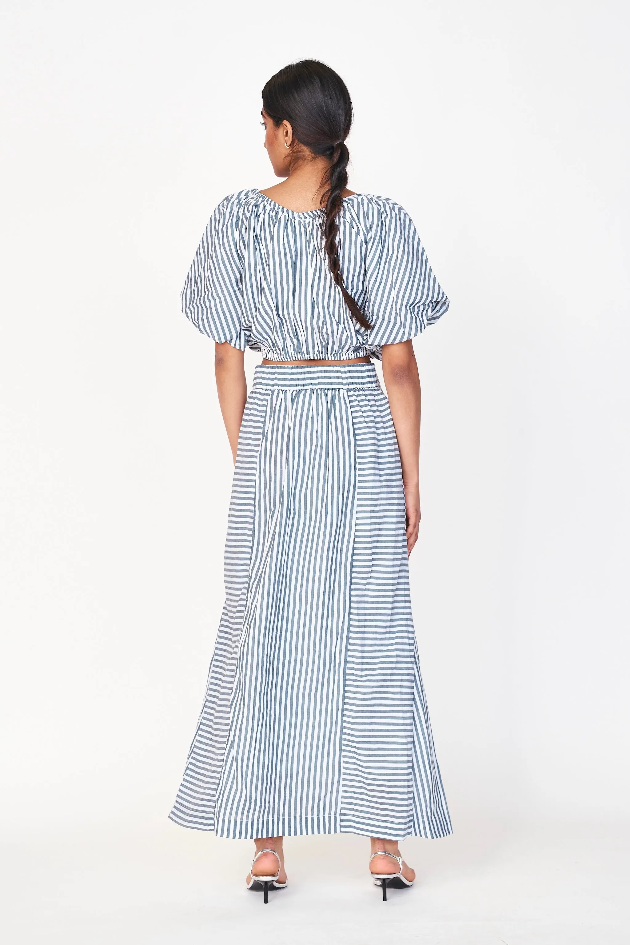 Praiano Skirt in Ocean Stripe