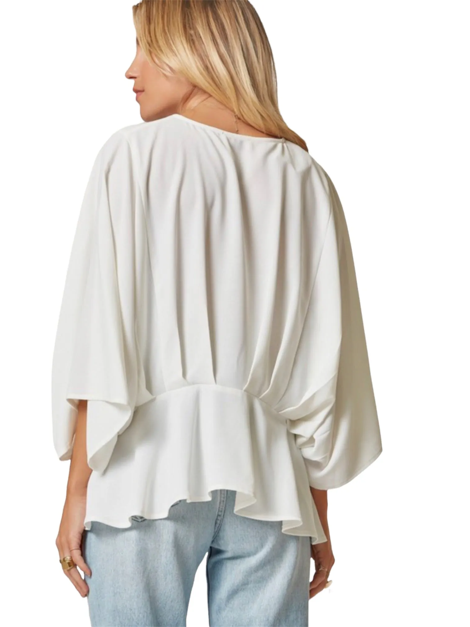 Prettiest Woven Blouse- White