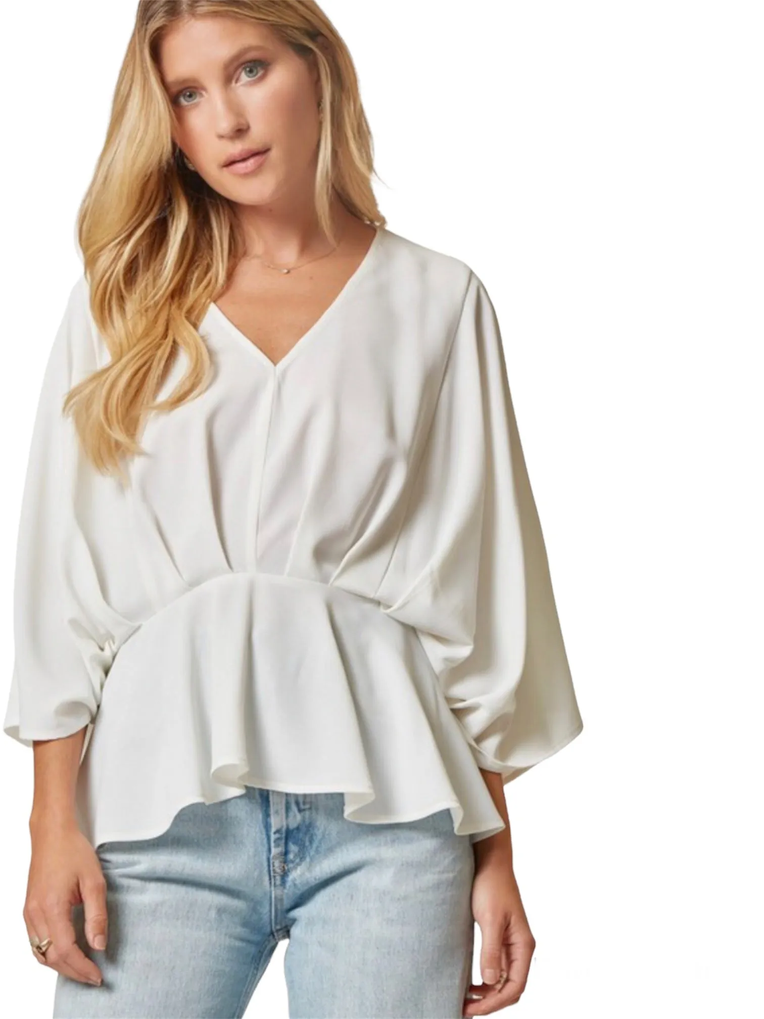 Prettiest Woven Blouse- White