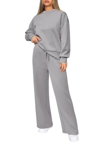 PRETTYGARDEN Women's 2 Piece Outfits 2023 Fall Long Sleeve Pullover Tops And Long Pants Lounge Sets Tracksuit