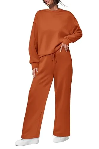 PRETTYGARDEN Women's 2 Piece Outfits 2023 Fall Long Sleeve Pullover Tops And Long Pants Lounge Sets Tracksuit