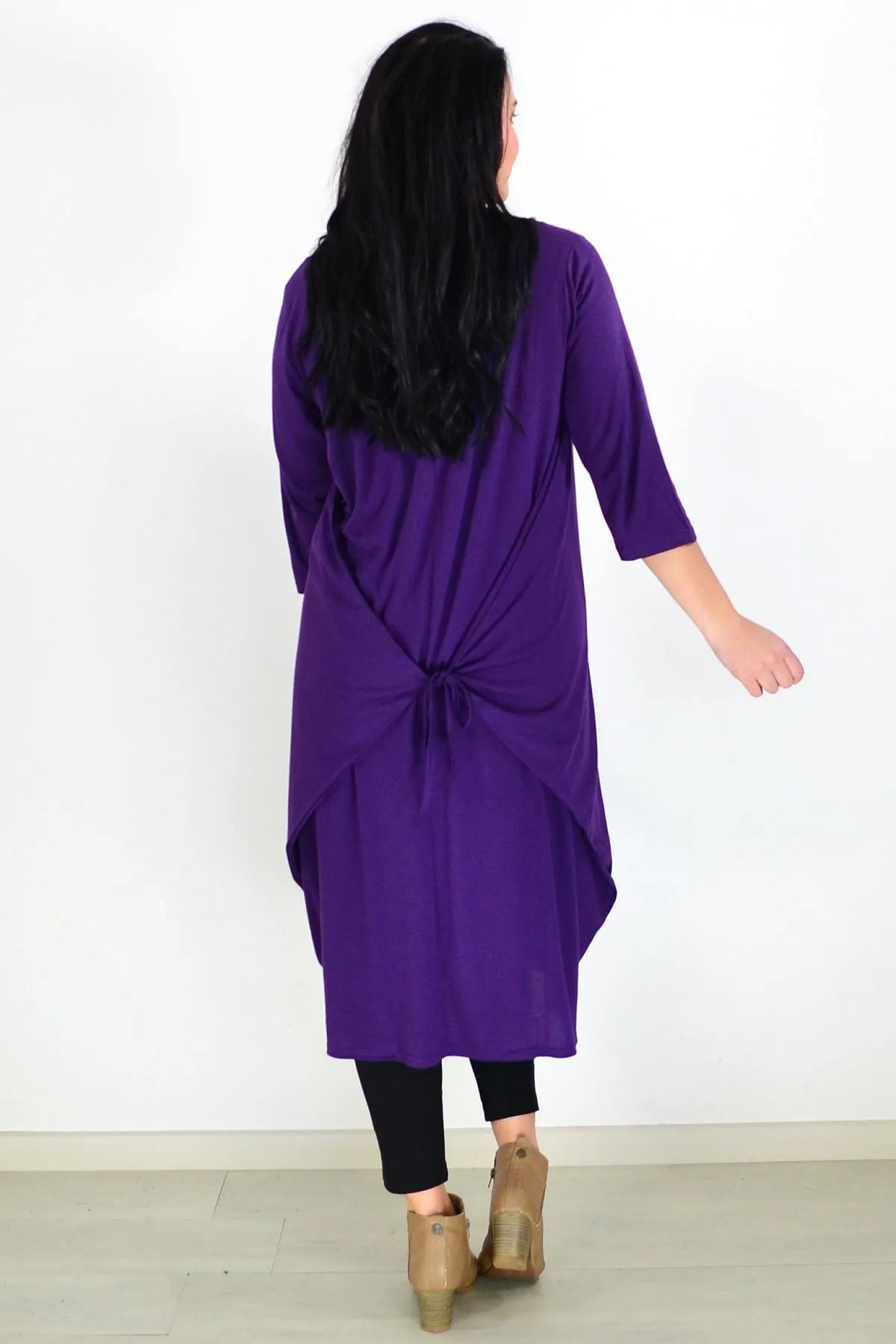 Purple Relaxed Oversized Tunic Dress