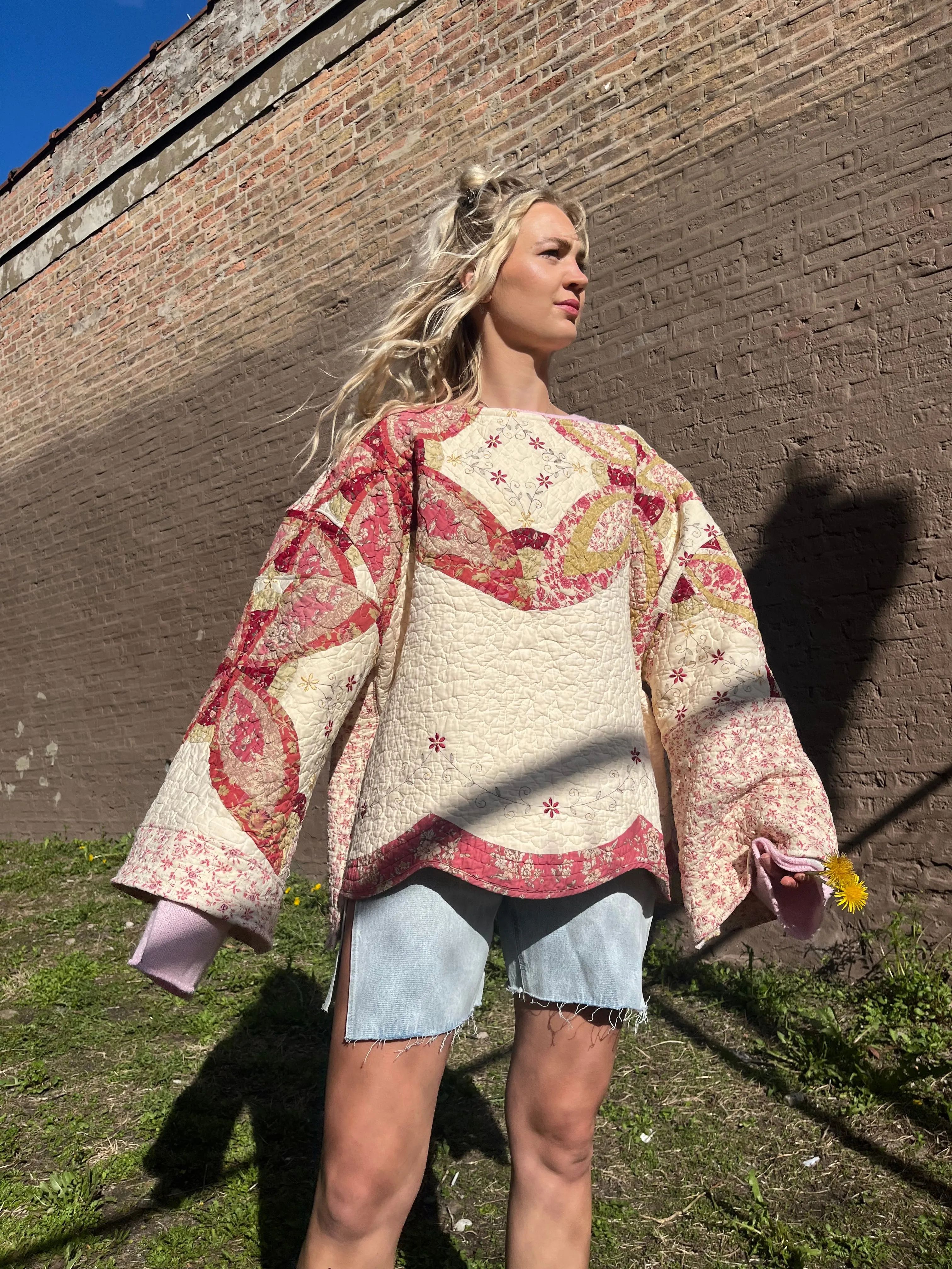 Reclaimed Strawberry Shortie Pullover