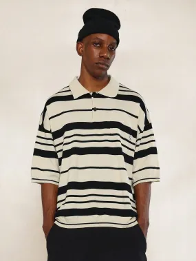 Regular Fit Stripe Polo Knit Shirt