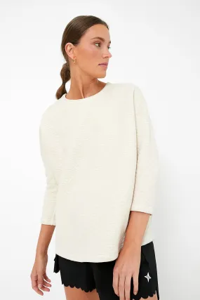 Reversible Heathered Ivory Ally Swing Sweatshirt