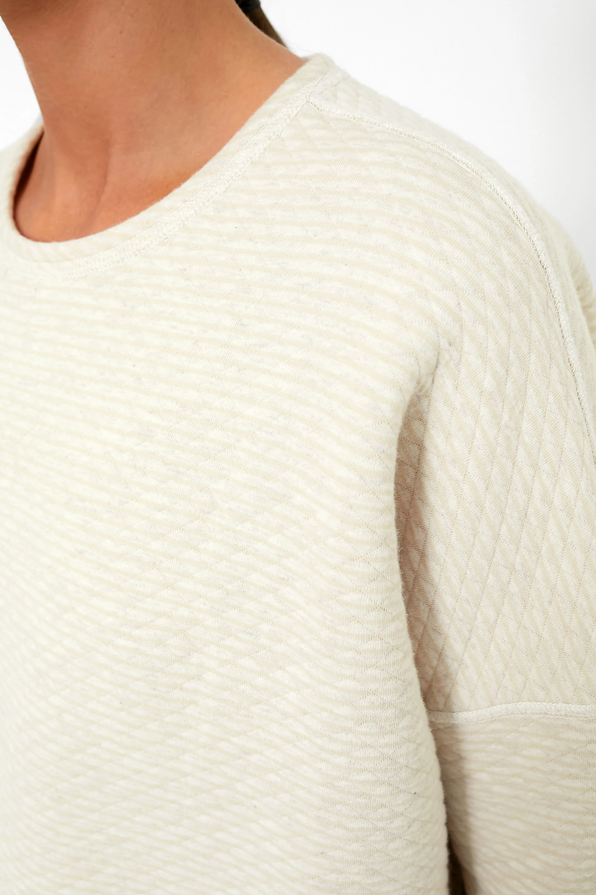 Reversible Heathered Ivory Ally Swing Sweatshirt