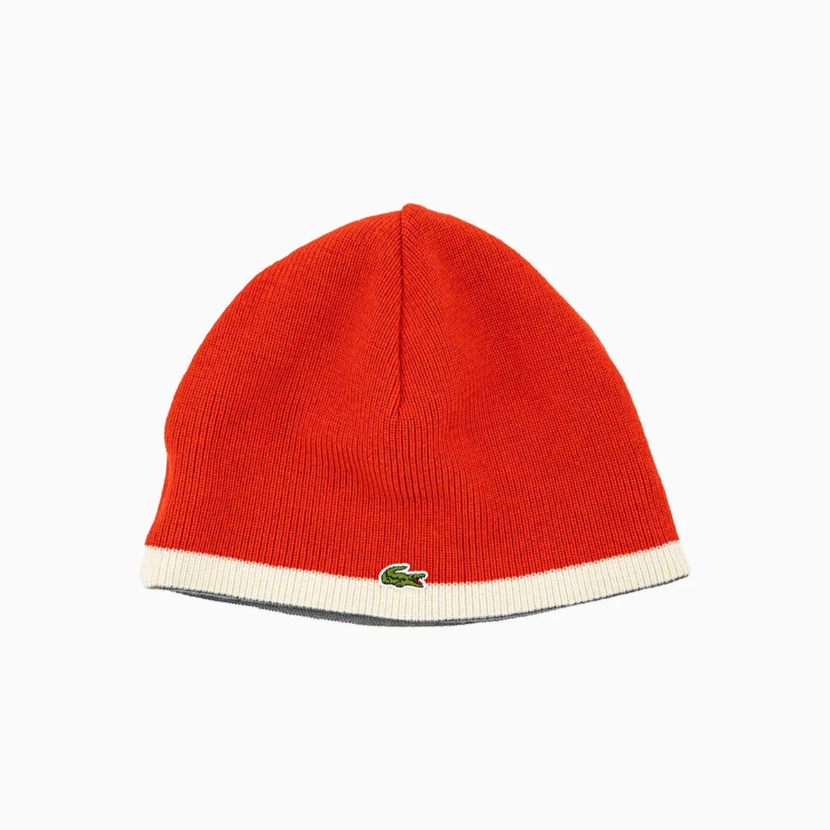 Ribbed Wool Reversible Beanie Hat