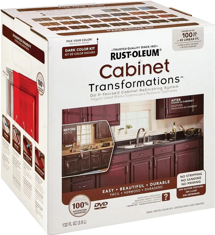 Rust-Oleum 258240 Cabinet Paint, Dark, 100 sq-ft Coverage Area :EA: QUANTITY: 1