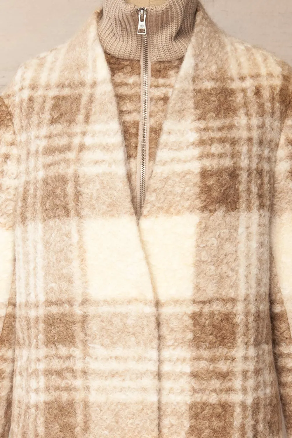 Samentha | Plaid Felt Coat