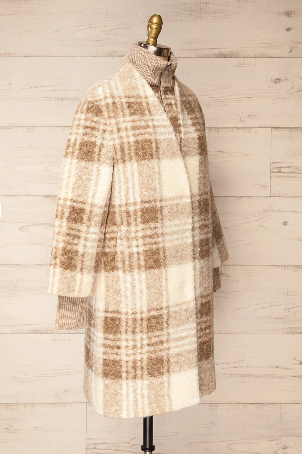 Samentha | Plaid Felt Coat