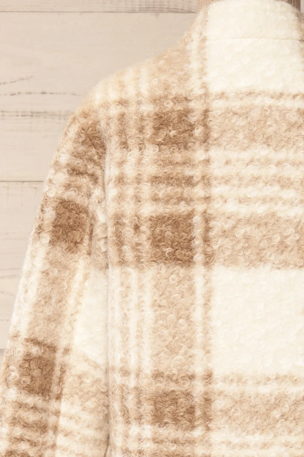 Samentha | Plaid Felt Coat