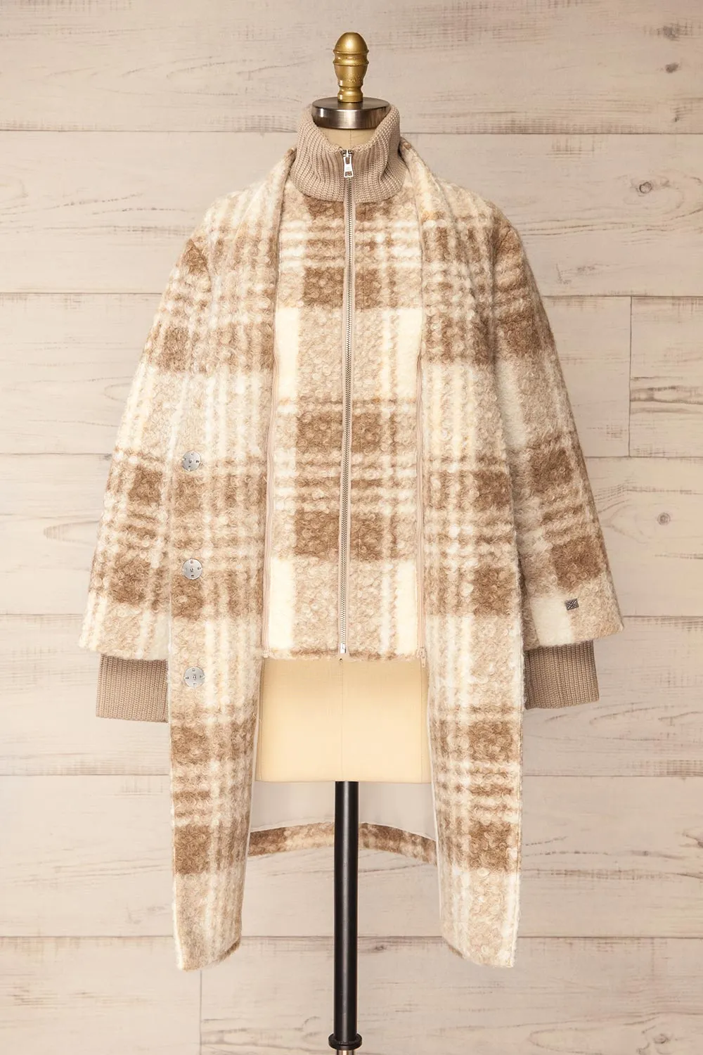 Samentha | Plaid Felt Coat