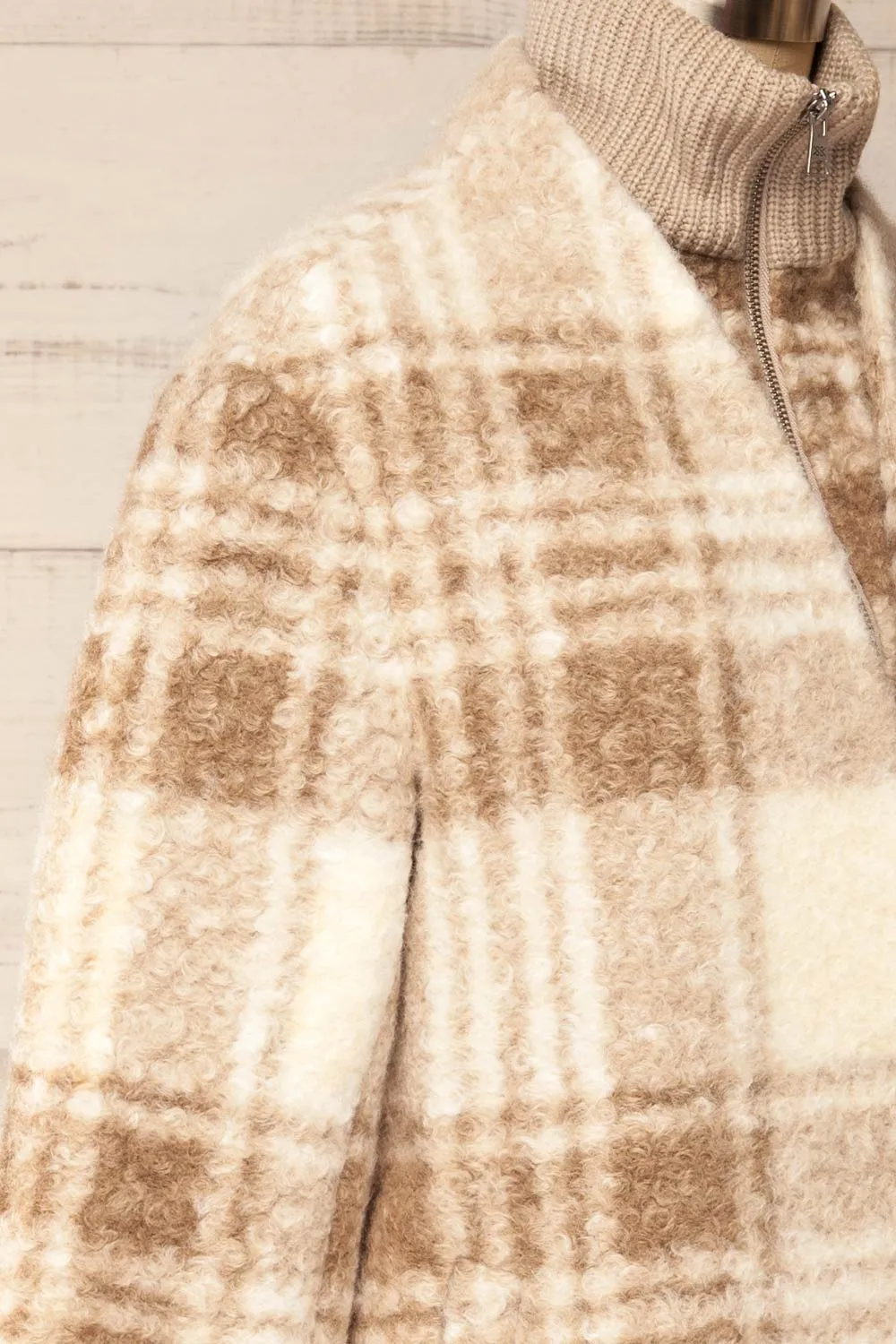 Samentha | Plaid Felt Coat