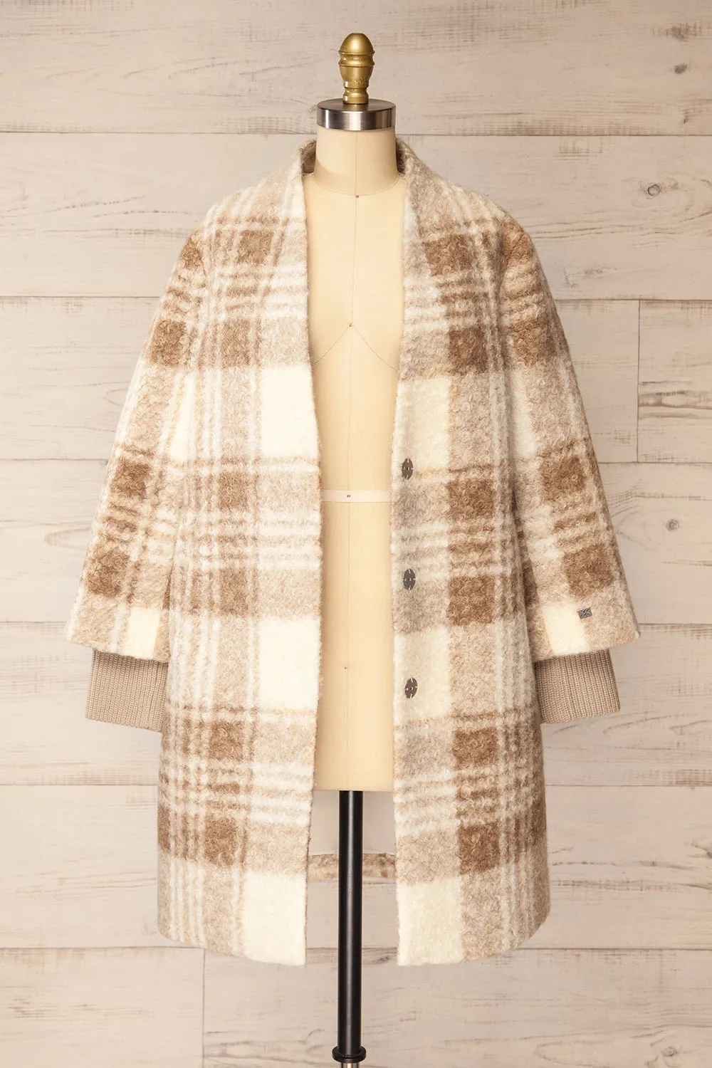 Samentha | Plaid Felt Coat