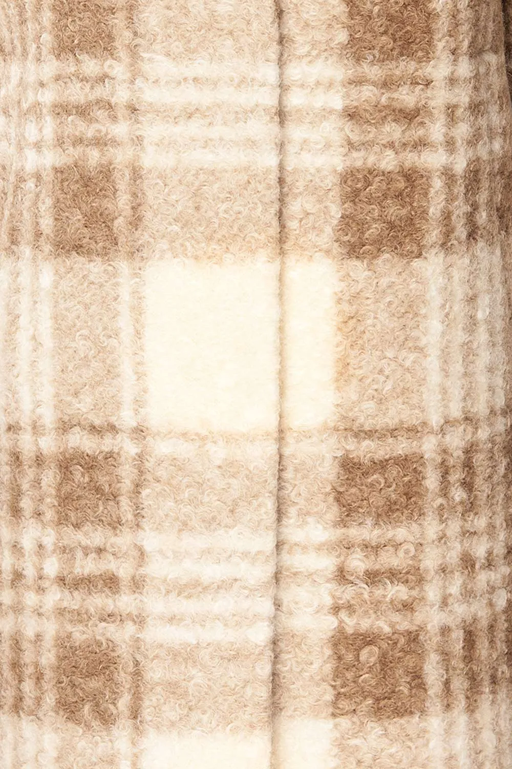 Samentha | Plaid Felt Coat