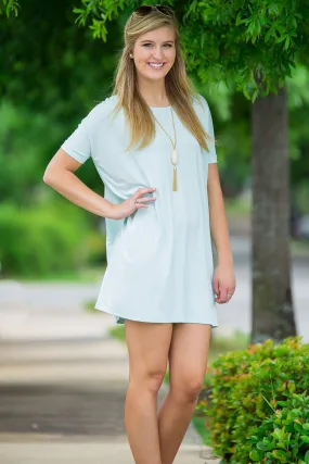 Short Sleeve Piko Tunic - Mint