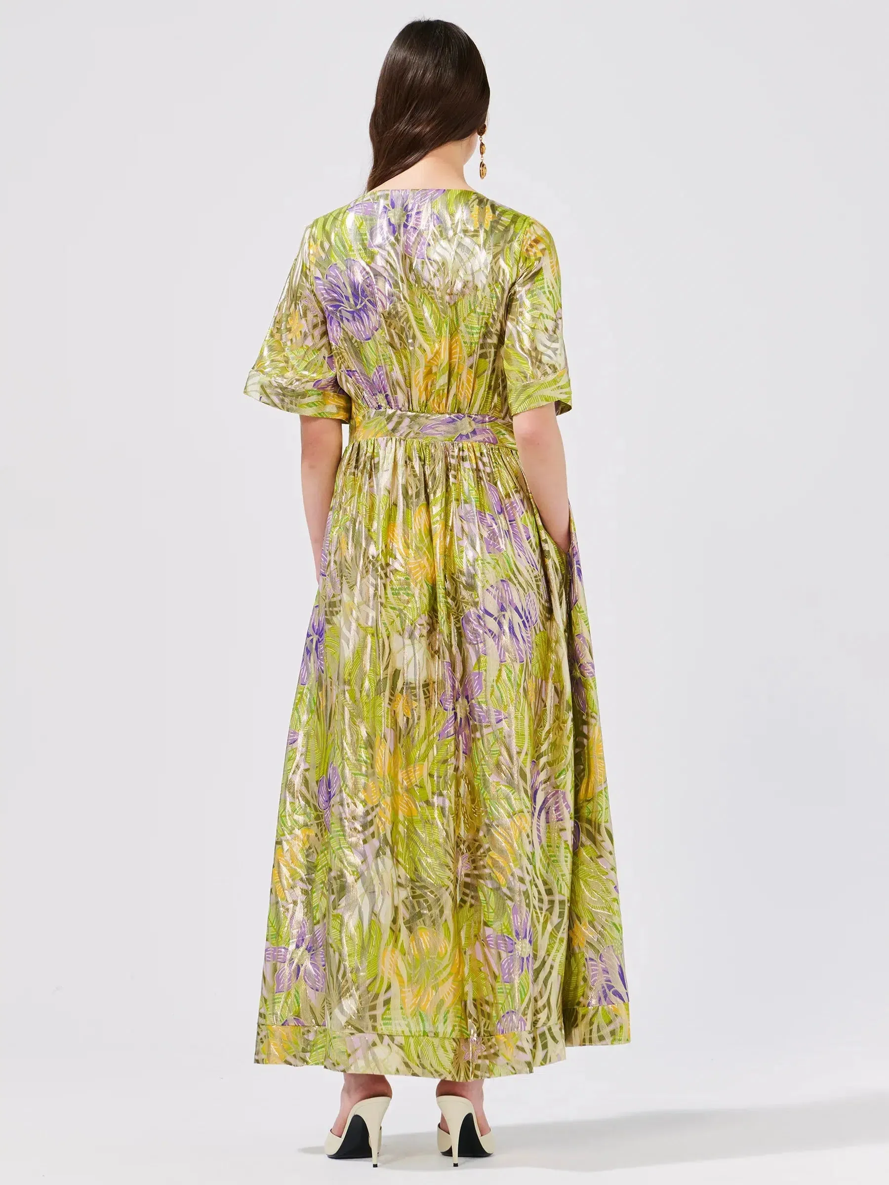 SILK LUREX JACQUARD MAXI