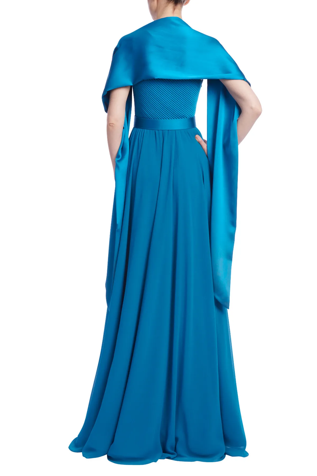 Sleeveless One Shoulder Gown