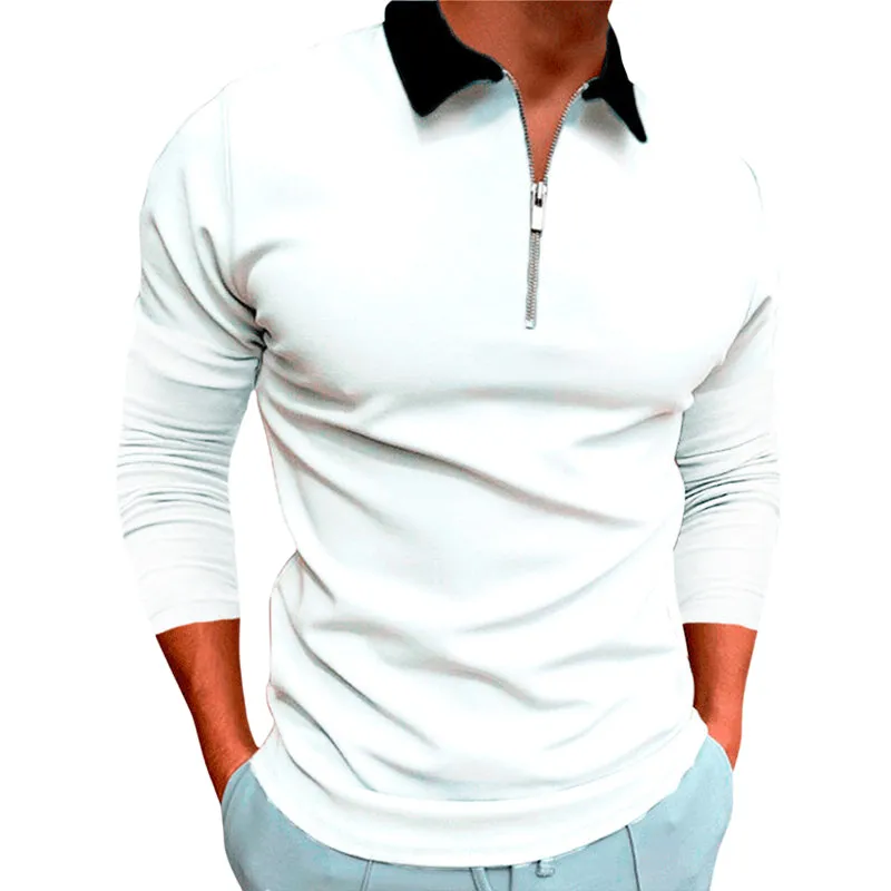 Slim Fit Zip Lapel T-Shirt