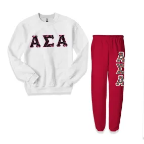 Sorority 9oz Crewneck Sweatshirt and Sweatpants, Package Deal - TWILL