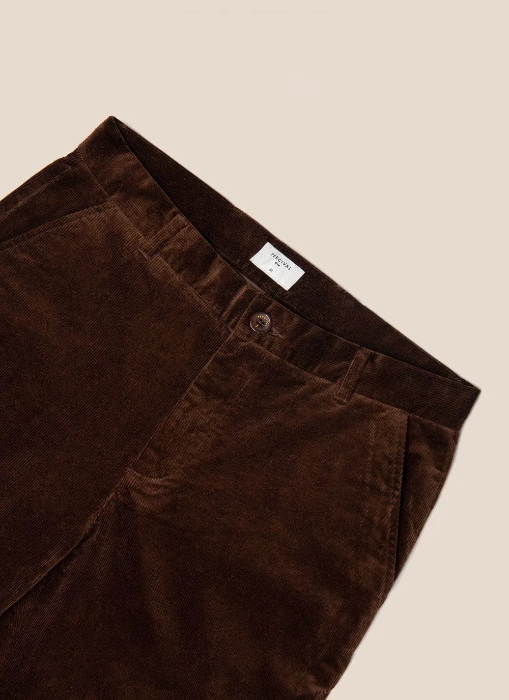 Straight Leg Trousers | Cotton Corduroy | Espresso