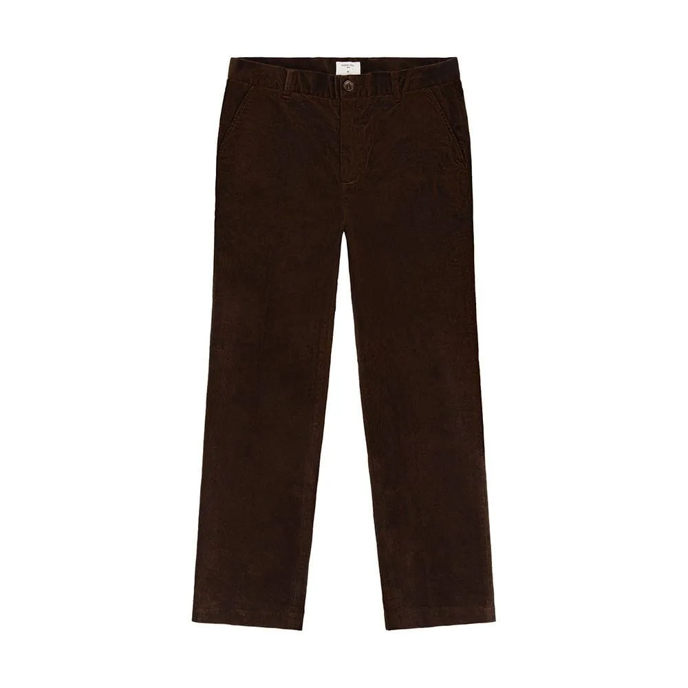 Straight Leg Trousers | Cotton Corduroy | Espresso