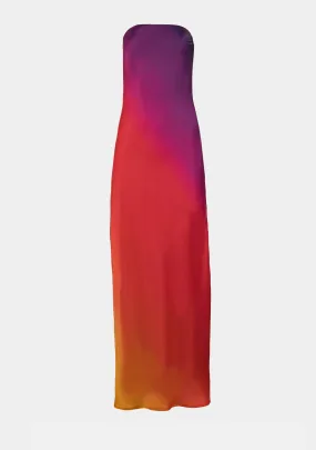 Strapless Maxi Dress w/ Slit