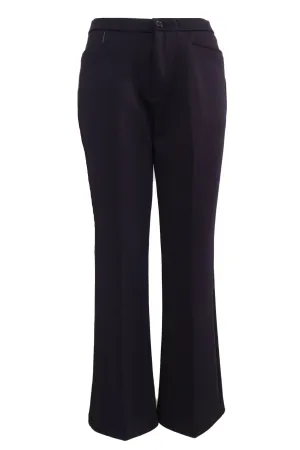 Stretchable Boot Cut Office Pants - Purple