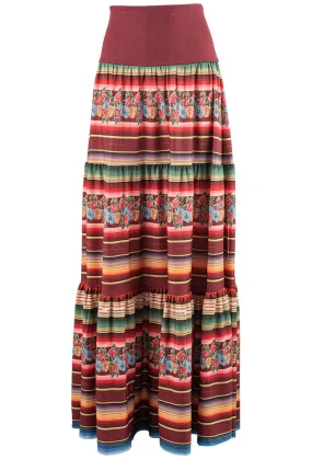 Tasha Polizzi Serape Print Maxi Skirt