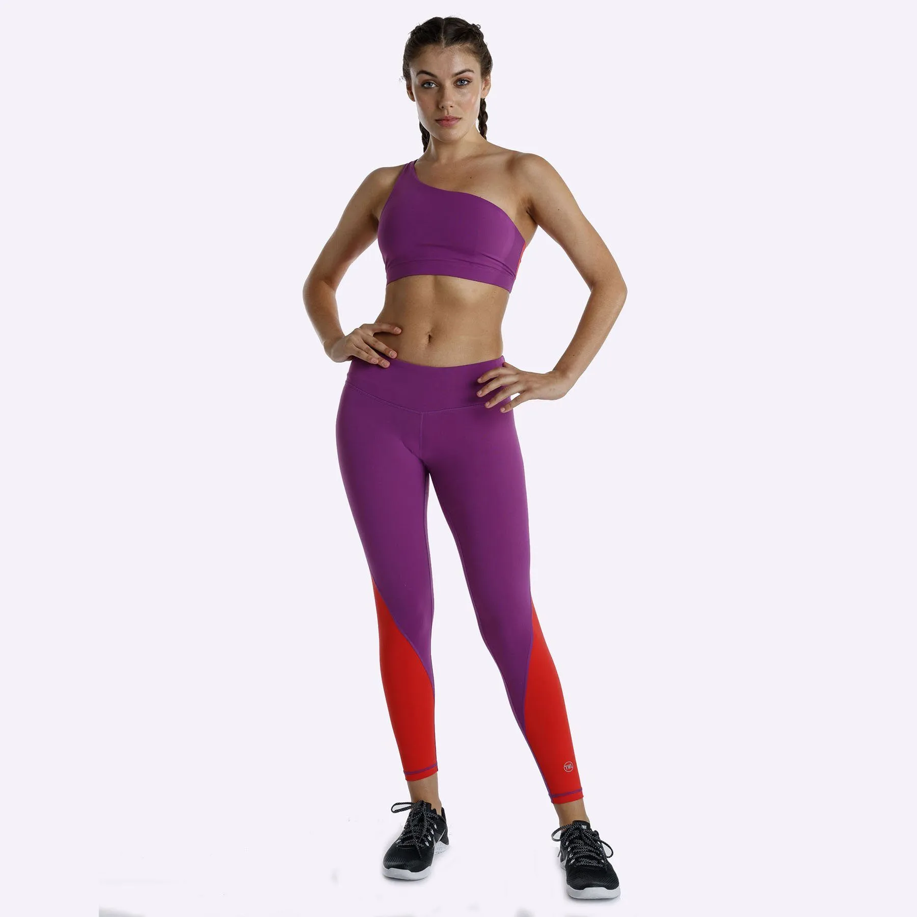 The WOD Life - Women's Rebalance Tights - Ultra Violet/Poppy Red