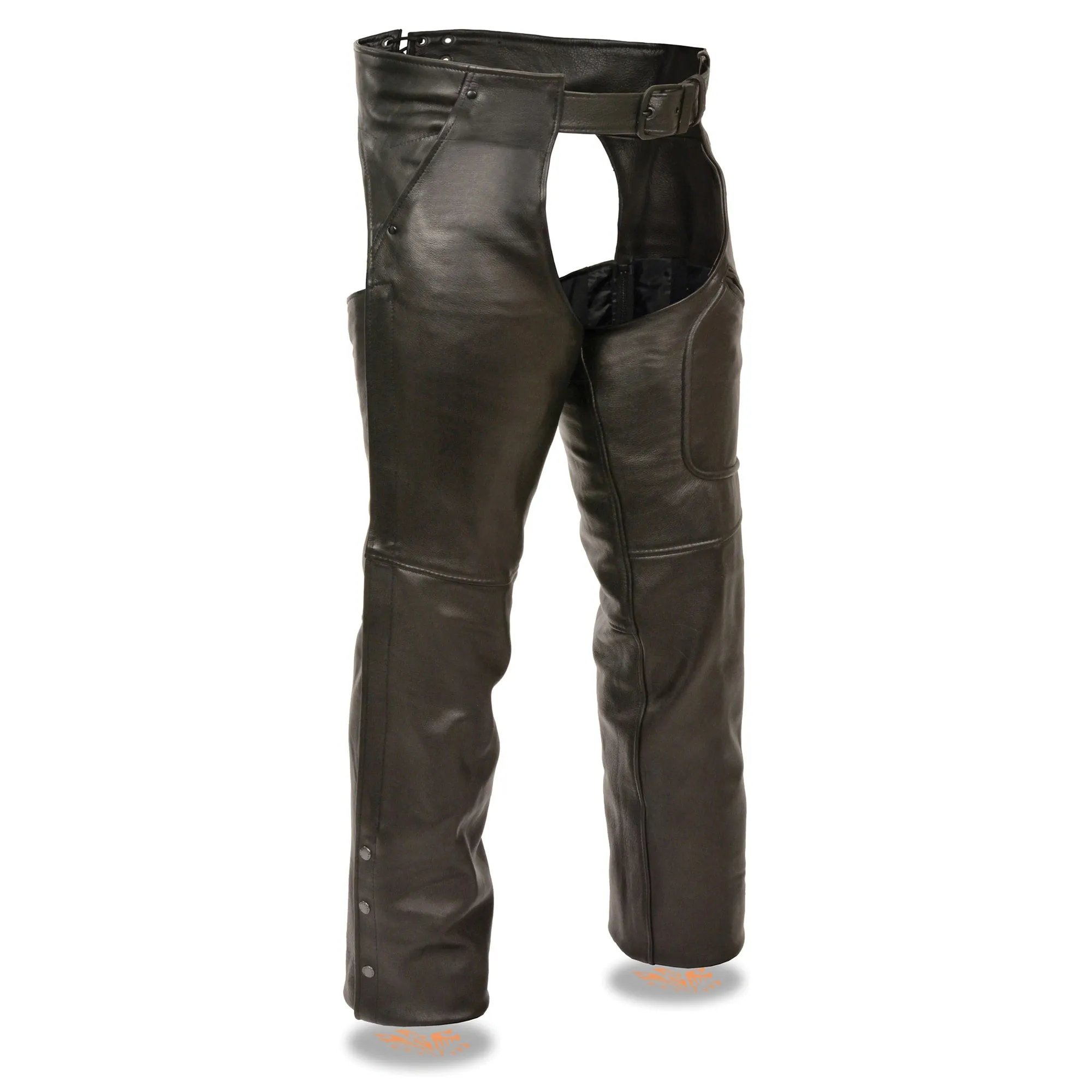 Thigh Pocket Chaps Black