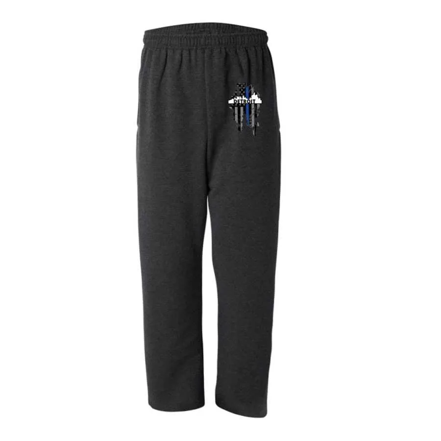 Thin Blue Line Detroit Skyline Sweatpants