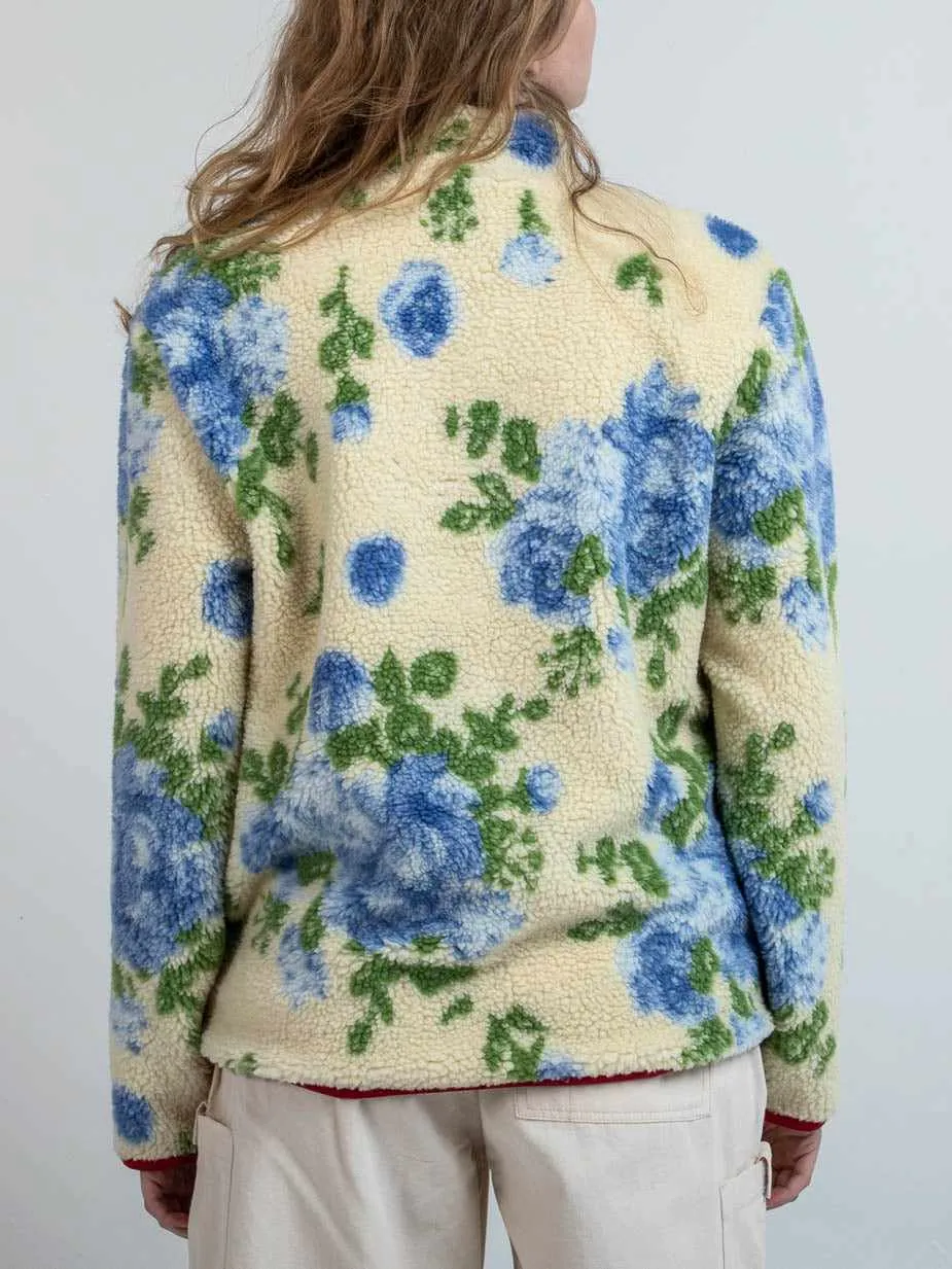 Twins Floral Wallpaper Sherpa Jacket