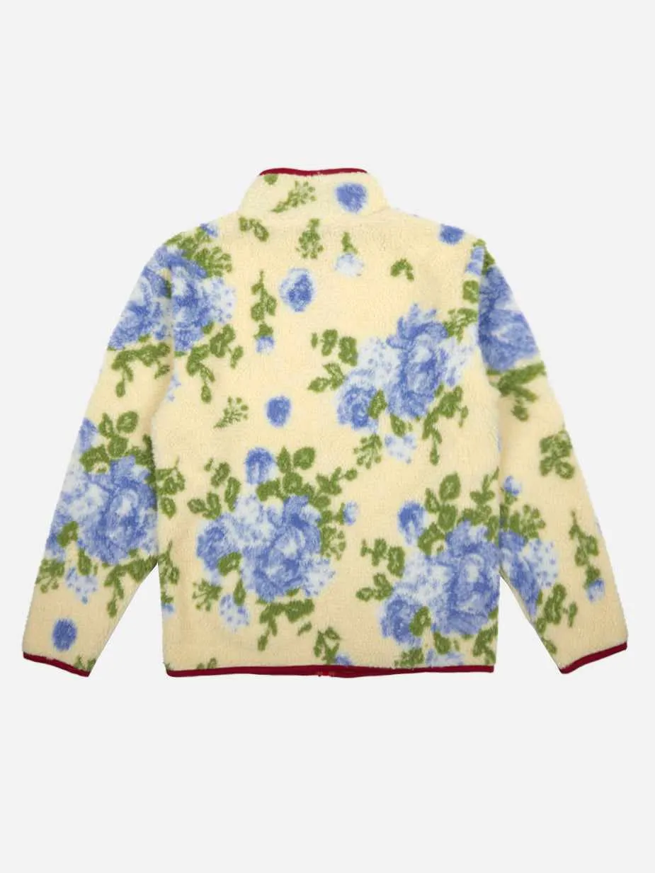 Twins Floral Wallpaper Sherpa Jacket